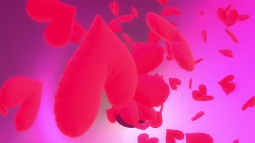 Romantic Floating Hearts Background - Valentine's Day 7