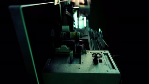 Vertical Format of Old Vintage Personal Computer Workspace