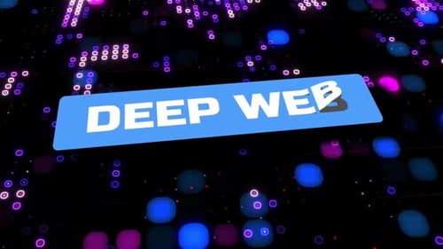 Deep Web Waving Typografie mit digitalem Hintergrund