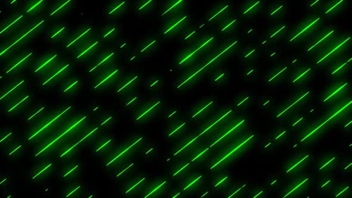 Abstract green color line particles moving across .