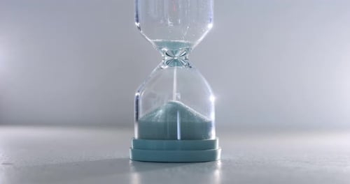 The Last Grains Sand Fall Bottom Hourglass Signaling Time's Up This Moment Vividly Captures Essence