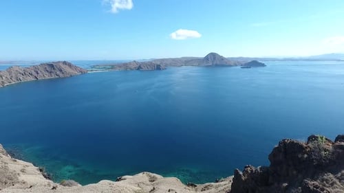 Luftbilder der Insel und des Strandes
