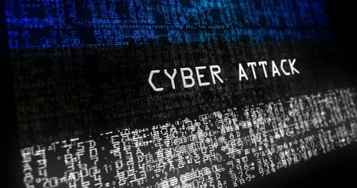 Futuristic Cyber Attack Digital Code Background