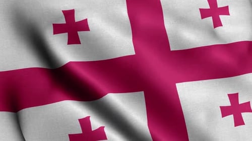 Georgia Flag сlose Up