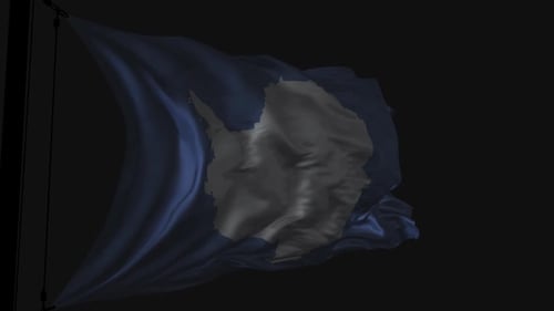 Realistic Waving Flag of Antarctica