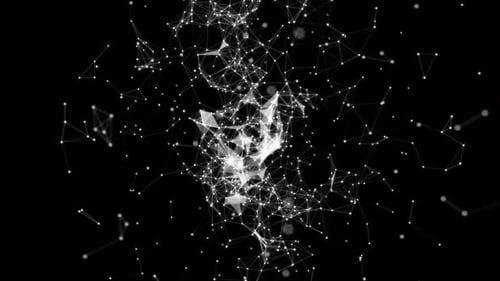 Abstract Futuristic Digital Network Connection Background Loop