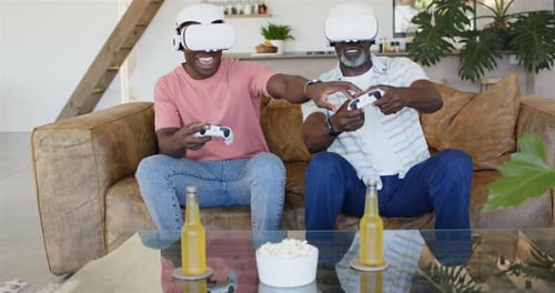 VR Gaming Fun with Friends at Home