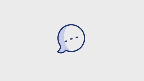 Minimalist Chat Bubble Message Icon Animation