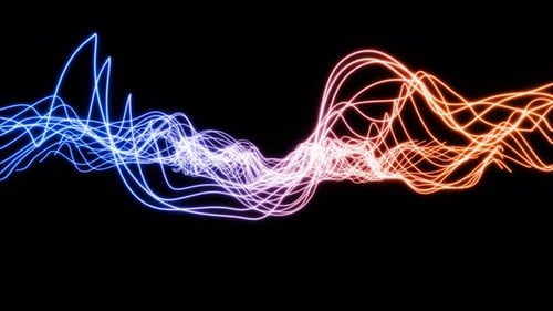 Abstract Glowing Energy Waveform Lines Background Animation