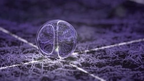 Neural Network Sphere with Glowing Connections