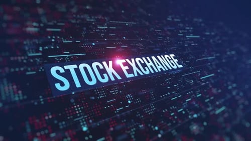 Futuristic Stock Exchange Data Network Animation