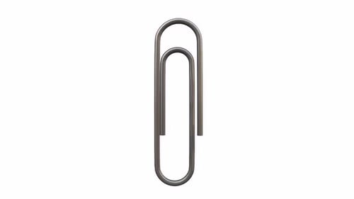 Paperclip 3d object rotating loop