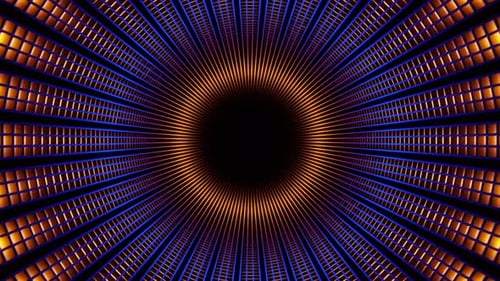 Orange And Blue Cyber Eyeball Background Vj Loop In 4K