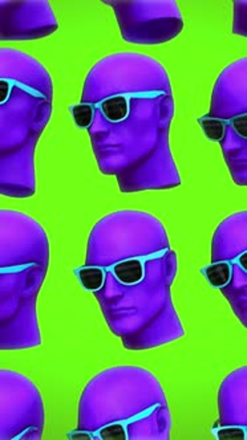 Heads With Sunglasses 02