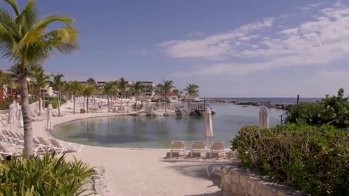 The beach at a Mexican Resort