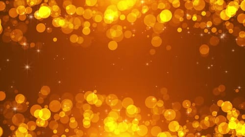 Golden Particle Bokeh Abstract Background Loop