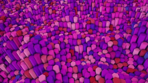 HD Dynamic Colorful Geometric 3D Animation. Event Polygonal Background