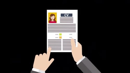 Man Reading CV Alpha Channel