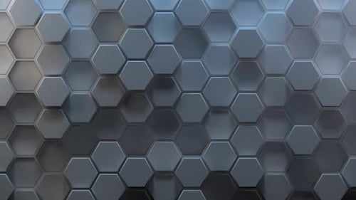 Dynamic Geometric Hexagon Grid Seamless Background