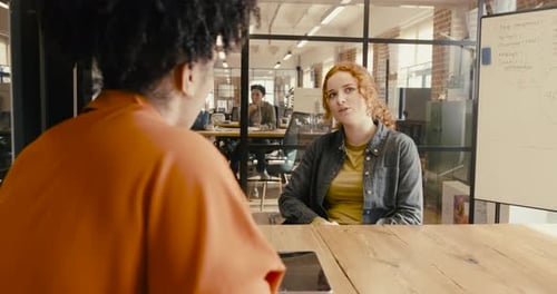 Young Adult Business People Meeting in Office for Interview