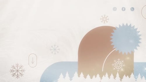 Winter Snow Background With Snowflake 04