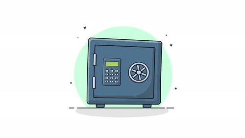 4K Safe Box-Konzept-Animationsvideo