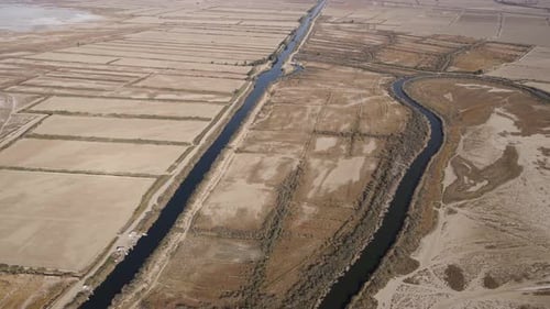 Farmlands And River