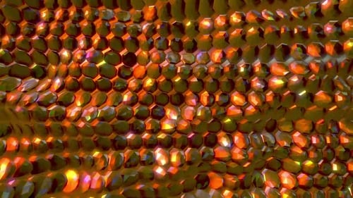 Abstract Faceted Hexagon Shimmering Background Loop