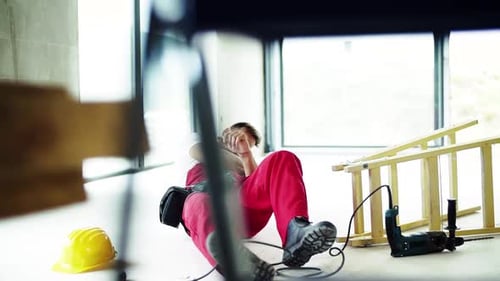 Construction Worker Injury on Building Site