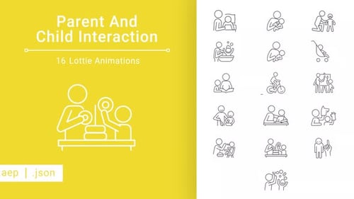 Animations d'interaction entre parents et enfants