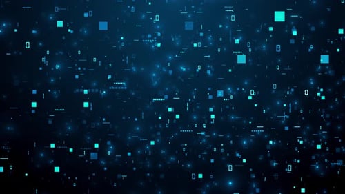 Cybernetic Ether Business Corporate Technology Particles Tunnel Digital Background Loop