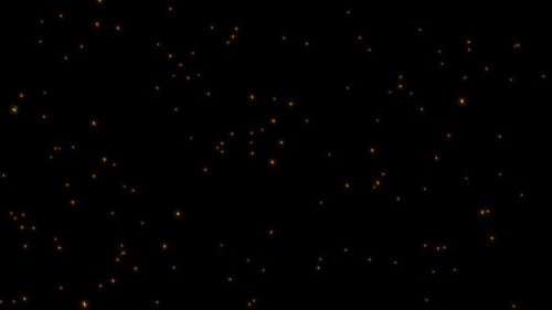 Floating Golden Particle Embers Abstract Overlay