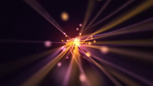 Fiber Optic Data Stream Light Beams and Particles Technology Background