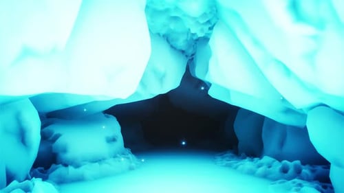 Cueva infinita de hielo oscuro 4k