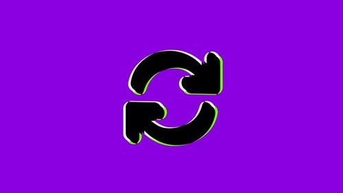 Animated Wiggling Refresh Icon Loop