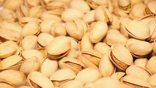 Pile of Shelled Pistachios for Snacking Close Up