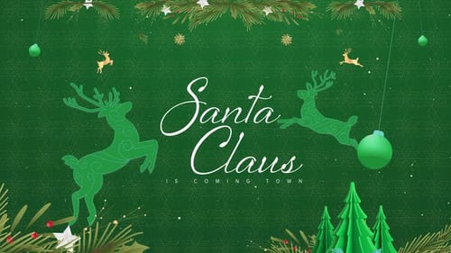 Christmas Santa Claus Green Background