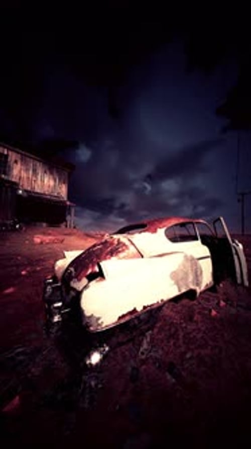 Car Abandoned in Dirt