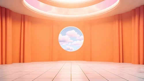 Podium Futuristische Vitrine mit Plattform für Produktausstellungen. Leeres modernes Bühnendisplay