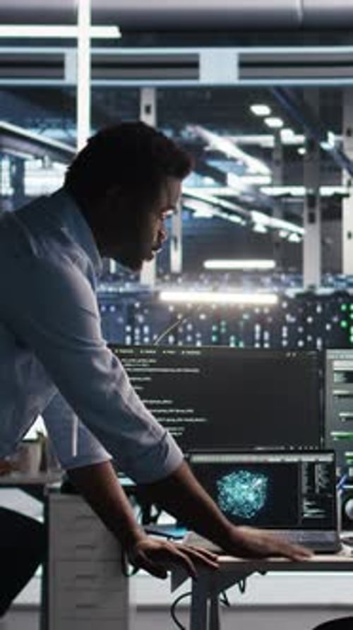 Vertical Video Server Hub Team Leader and Worker Using Node Tree Software to Optimize System