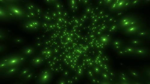 Fairy Green Particles Flow 4K