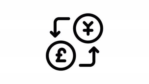 Animated Currency Exchange Icon for Financial Concepts