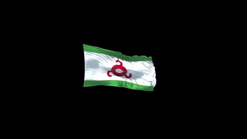 Ingushetia National Flag Waving Animation Loop