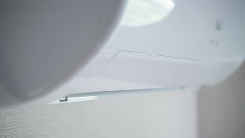 White Air Conditioner Vent Opening and Closing