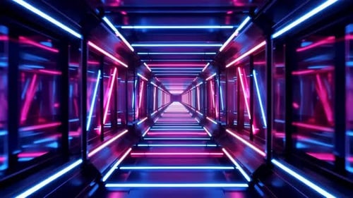 Abstract Cyber Tunnel 4K