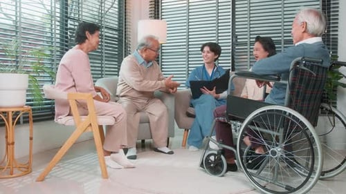 Healthcare Worker Visits Senior Patients at Home