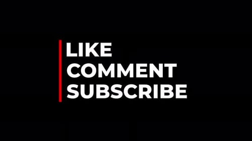Like Comment Subscribe Kinetic Typography Call to Action