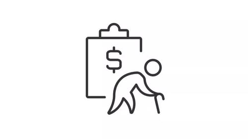Retirement plan line animation