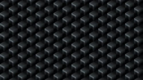 Animated Dark Geometric Cubes Loop Background