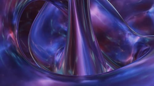 Purple Iridescent Fluid Dynamic Flowing Shiny Swirling Liquid Surface Texture Design